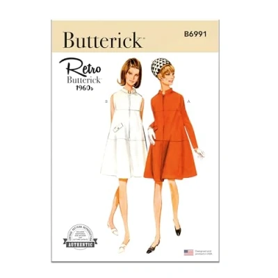 Afbeelding van BUTTERICK Papierpatroon B6991Y5 Misses&#039; jurk met mouw variaties Y5 (18 20 22 24 26)