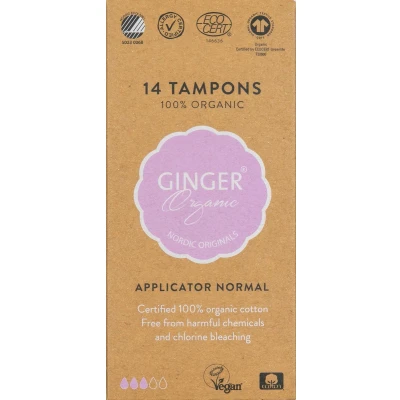 Afbeelding van Ginger Organic Tampons Normal Met Applicator 14ST
