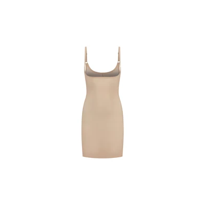 Afbeelding van Bye Bra Powermesh corrigerende onderjurk met Open Buste, Sterke correctie jurk, Ademend Mesh onderjurk, Transparante Look, Lichtgewicht, Shapewear Voor Dames, Shapewear, Beige, S