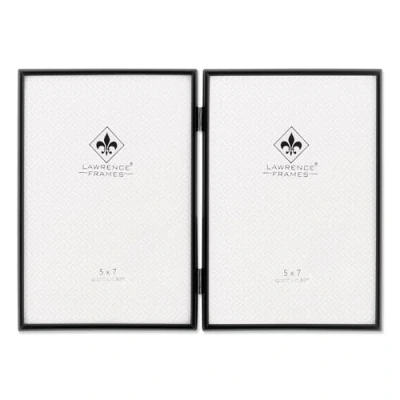 Afbeelding van Lawrence Frames Scharnierend gewoon zwarte fotolijst, 5x7 dubbel