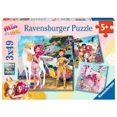 Afbeelding van Ravensburger Kinderpuzzle 05701 Im Land der Elfen und Einhörner 3x49 Teile Mia and Me Puzzle für Kinder ab 5 Jahren