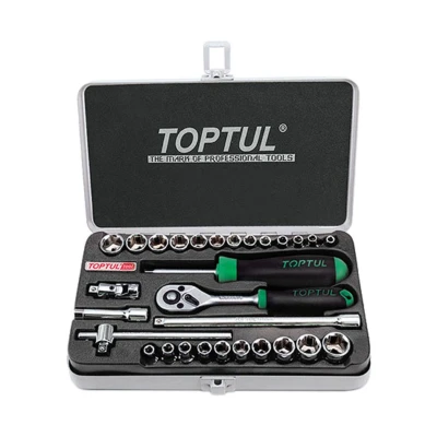 Afbeelding van Dopsleutelset TOPTUL 1/4 29 stuks