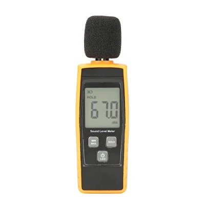 Afbeelding van Akozon Dezibel GM1359 Digitale lcd geluidsniveaumeter, DB meter voor omgevingsgeluiden, met ruismeter, bereik 30 130 dBA max/min/hold gegevens, achtergrondverlichting