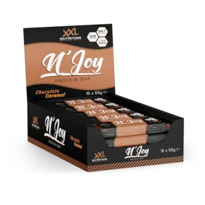 Afbeelding van XXL Nutrition N&#039;Joy Protein Bar 15 Pack Eiwitrepen &amp; snacks, Proteïne repen Smeuïge Eiwit Reep én Hoog in Chocolade Caramel