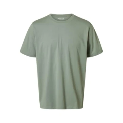 Afbeelding van Selected Homme Slhaspen Oneck NOOS Tshirt basic, Heren, Maat: XL, Iceberg green