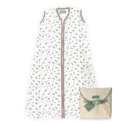 Afbeelding van Molis&amp;co babyslaapzak 0,5 TOG, 60 cm (0 maanden), zomerslaapzak zonder mouwen, voor jongens en meisjes (uniseks), 100% katoen, Oeko Tex gecertificeerd, Bloom Pink