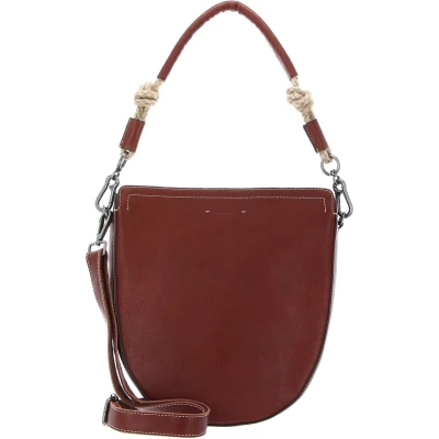Afbeelding van FREDsBRUDER Leren Schoudertas Veg Tan Collection Sailor Shoulder Bag Dark Cognac Bruine