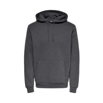 Afbeelding van Only &amp; Sons Onsceres LIFE Hooded Hoodie, Heren, Maat: Small, Grau