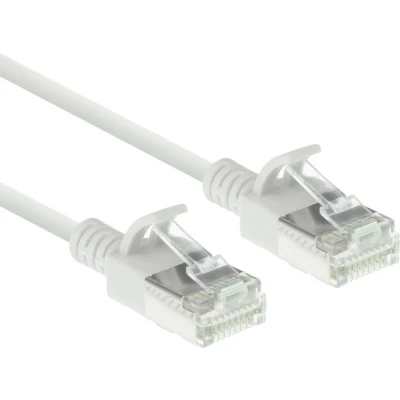Afbeelding van ACT DC6907 LSZH U/FTP CAT6A Datacenter Slimline Patchkabel Snagless RJ45 Connectoren Wit 7 meter