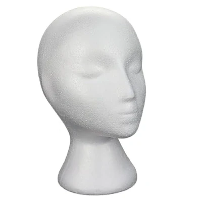 Afbeelding van Foam Mannequin Hoofd, Pruik Stand Hoofd Piepschuim voor Pruiken, Hoeden, Bril, Make up Praktijk, Polystyreen Salon, Thuis, Reizen, Wit (1 STKS Hoofd)