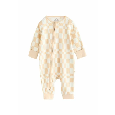 Afbeelding van Next Regular FIT TWO WAY ZIP Footless 5 PACK Kruippakje voor kinderen, Maat: 74, Brown