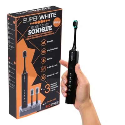 Afbeelding van SUPERWHITE Sonische Tandenborstel Black