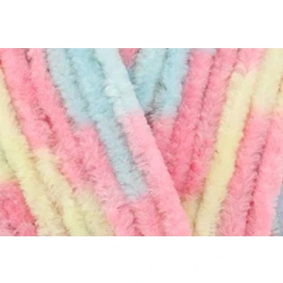 Afbeelding van James C Brett Flutterby Chunky breiwol (B39 Blauw/Roze/Geel)