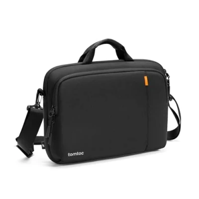 Afbeelding van tomtoc Laptophoes voor 13 14 inch MacBook Pro, New 2024 Air M3 A3113, 13,5&quot; Surface Laptop 6/5/4, Notebooktas met Schouderriem zakelijk gebruik, Zwart