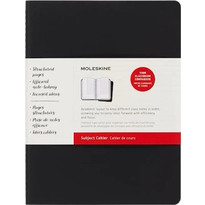 Afbeelding van Moleskine Subject Cahier Journals Extra Large Zwart / Bruin set van 2