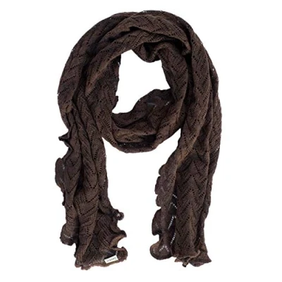 Afbeelding van Invero, Merino sjaal Lilly, 100% wol, bruin, 35 x 180 cm