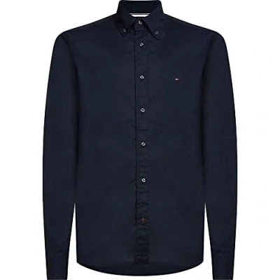 Afbeelding van Tommy Hilfiger Casual overhemden voor heren, Blauw (Woestijnhemel), M