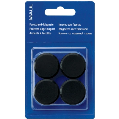 Afbeelding van Maul magneet MAULsolid, diameter 38 mm, zwart, blister van 2 stuks