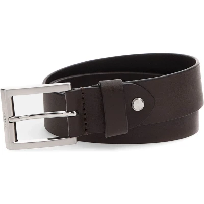 Afbeelding van GUESS Leren Riem Adjustable Belt W105 Dark Brown Donkerbruin