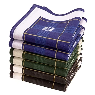 Afbeelding van Merrysquare Zakdoeken voor heren van bedrukte stof Groot formaat 40 cm x 6 stuks 100% katoen (Curibita), Curibita, 40cm