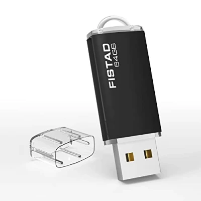 Afbeelding van Thumb drive USB stick, 64 GB, 2.0, GB flash voor pc, tablet, computer gegevensopslag (zwart)