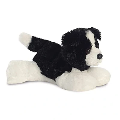 Afbeelding van AURORA, 31717, Mini Flopsie Cami Border Collie, 8In, Zacht Speelgoed, Zwart &amp; Wit