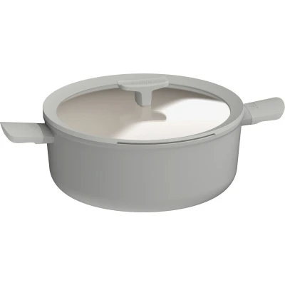 Afbeelding van Kookpot BergHOFF Leo Recycled Balance met Deksel Antikleef 28 cm Moonmist Gray