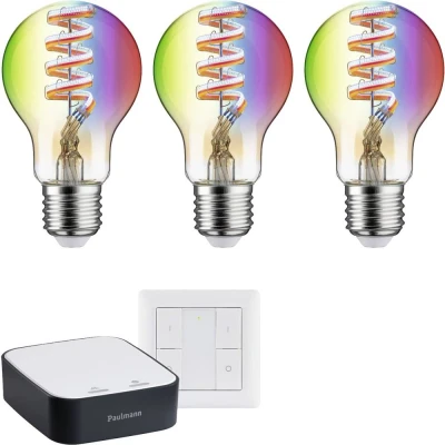 Afbeelding van 5192 Paulmann Home Starterkit verlichting E27 Energielabel: G (A G) RGBW