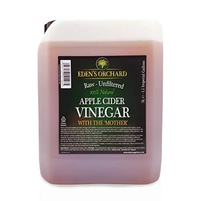 Afbeelding van Eden&#039;s Orchard Appelciderazijn met de moeder rauw en ongefilterd 5 liter jerrycan 1,1 keizerlijke gallons