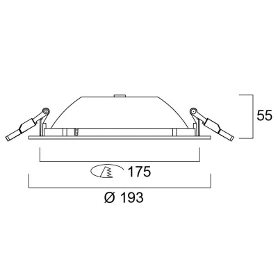 Afbeelding van Sylvania start downlight 175 ip44 1425lm 830 0030326
