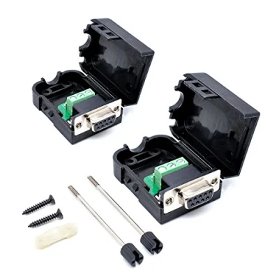Afbeelding van Oiyagai 2 Stuks DB9 G3 9 Pins Vrouwelijke Adapter naar Schroefconnector RS232 Serieel RXD TXD GND 235 Terminal Signaalmodule met Behuizing
