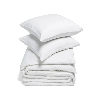 Afbeelding van Dekbedovertrek Yumeko Pure White Linnen 200 x / 220 cm 2 Persoons