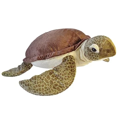 Afbeelding van Wild Republic 17381 19332 Jumbo pluche schildpad, groot knuffeldier, dier, Cuddlekins, 76 cm