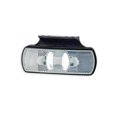 Afbeelding van Markeringslamp / reflector wit 12 24V met houder