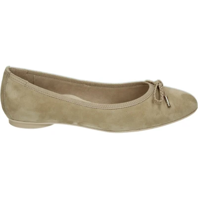 Afbeelding van Paul Green Ballerina&#039;s, Dames, Maat: 37, Samtziege champagne Veloursleer