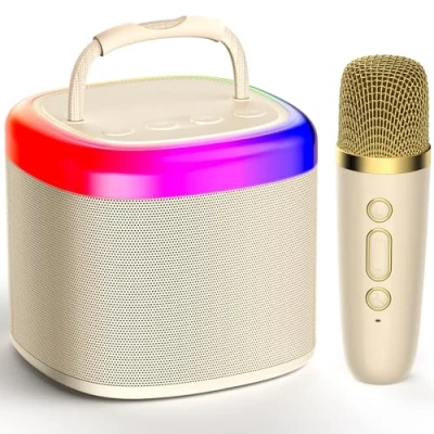Afbeelding van JYX Professionele Karaoke Compleet, Draagbare Bluetooth Speaker met 2 Microfoons en Lichten Kinder Volwassenenfeestjes, Verjaardagsgeschenken voor Meisjes, Jongens Familiefeestjes thuis