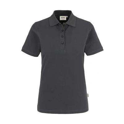 Afbeelding van HAKRO 110 Regular Fit Dames Poloshirt antraciet, Effen