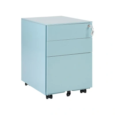 Afbeelding van Beliani Kantoorkast CAMI Blauw staal