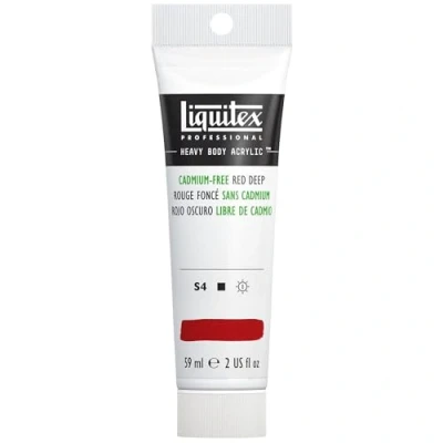 Afbeelding van Liquitex 1045895 Professional Heavy Body acrylverf in kunstenaarskwaliteit met uitstekende lichtechtheid en boterachtige consistentie, 59ml Tube, Cadmium Free Red Deep