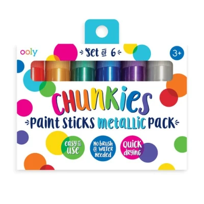 Afbeelding van Ooly Chunkies verf sticks metallic, 6 stuks