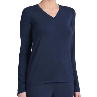 Afbeelding van Schiesser Pyjamashirt, Dames, Maat: 36, Blue