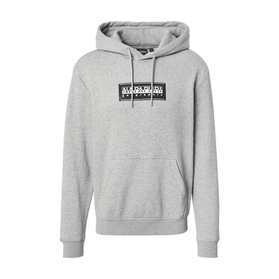 Afbeelding van Napapijri BOX LOGO Sweater, Heren, Maat: Small, Medium grey melange
