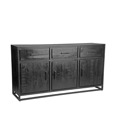 Afbeelding van LABEL51 Chili dressoir mangohout zwart 170x45x90 cm Hout