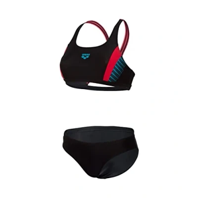 Afbeelding van Arena Threefold TWO Pieces SET Bikini, Dames, Maat: 38, Black/anguria