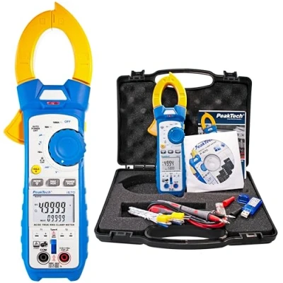 Afbeelding van PeakTech P 1670 True RMS stroomtang met 4.0 Bluetooth &amp; App 1000A AC/DC, LEDlamp, 50.000 counts, multimeter, tangmeter, TÜV/GS, spanningsmeter, stroommeter, doorgangstester