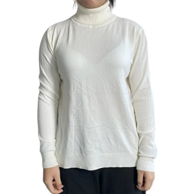 Afbeelding van Dames coltrui fijn gebreid Onesize S L Ecru