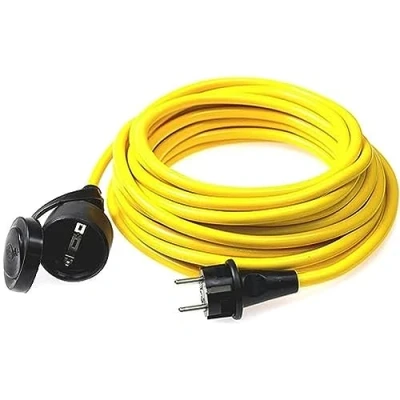 Afbeelding van AS Schwabe 60356 Stroom Verlengkabel Geel 50.00 m AT N07V3V3 F 3G 1,5 mm²