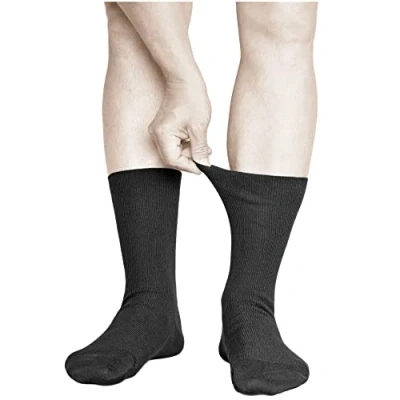 Afbeelding van VITSOCKS Zonder Elastiek met Losse Tops Sokken Heren (3 PAAR) 98% Katoen Niet Knellend, zwart, 42 43