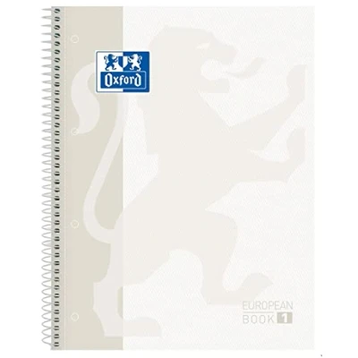Afbeelding van Oxford, notitieboek A4, geruit 5 x 5, extra harde omslag, microgeperforeerd, A4 Europeanbook 1, wit