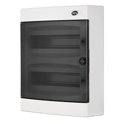 Afbeelding van REV Verdeelkast zekeringkast opbouw, schakelkast 2 rijen 24TE, 400 V, 112 x 287 361 mm, wit
